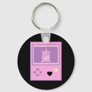 Kawaii Gamer Eenhoorn Pastel Anime Meisje Manga St Sleutelhanger