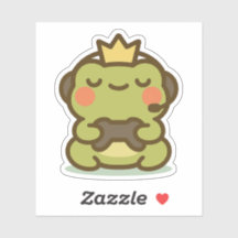 Kawaii Gamer Frog Sticker