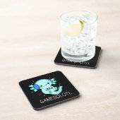 Kawaii Gamesolotl Axolotl Gamer Bier Onderzetter (Rechterzijde)