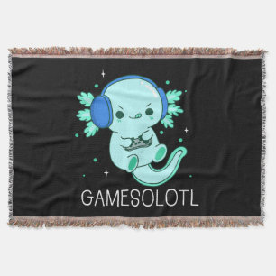 Kawaii Gamesolotl Axolotl Gamer Deken