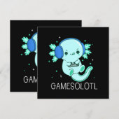 Kawaii Gamesolotl Axolotl Gamer Kaart (Voorkant / Achterkant)