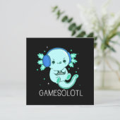 Kawaii Gamesolotl Axolotl Gamer Kaart (Staand voorkant)