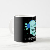 Kawaii Gamesolotl Axolotl Gamer Koffiemok (Voorkant links)