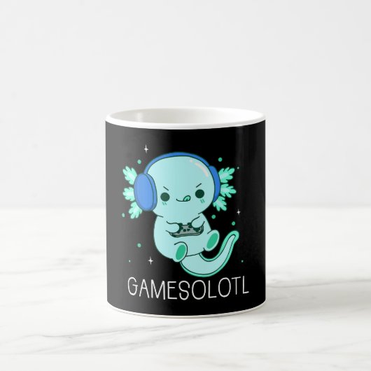 Kawaii Gamesolotl Axolotl Gamer Koffiemok (Center)