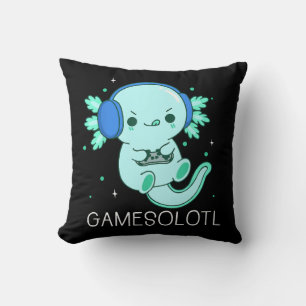 Kawaii Gamesolotl Axolotl Gamer Kussen