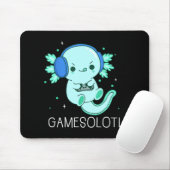 Kawaii Gamesolotl Axolotl Gamer Muismat (Met muis)
