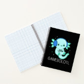 Kawaii Gamesolotl Axolotl Gamer Notitieboek (Binnen)