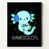 Kawaii Gamesolotl Axolotl Gamer Notitieboek (Achterkant)