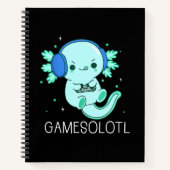 Kawaii Gamesolotl Axolotl Gamer Notitieboek (Voorkant)
