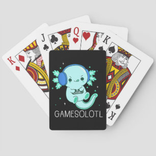 Kawaii Gamesolotl Axolotl Gamer Pokerkaarten