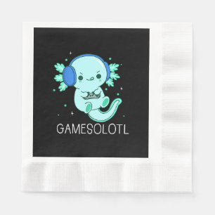 Kawaii Gamesolotl Axolotl Gamer Servet