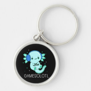 Kawaii Gamesolotl Axolotl Gamer Sleutelhanger