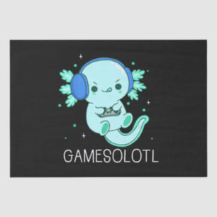 Kawaii Gamesolotl Axolotl Gamer Tissuepapier