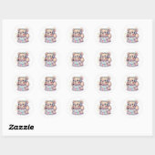 🎮🩷🩵KAWAII Gaming Rabbit ？？Custom Message Ronde Sticker (Vel)