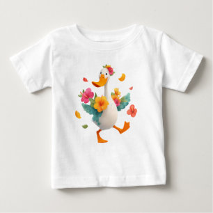 Kawaii Gans Dansend – Mooie Eend met Bloemen Kinde