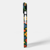 Kawaii Garden Art | Cute Black Cat Floral Pattern Case-Mate iPhone Case (Achterkant / Links)