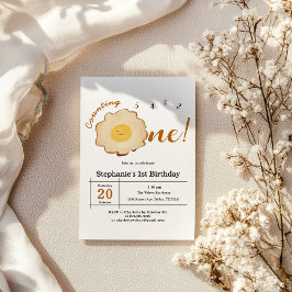 Kawaii gebakken ei 1e verjaardag kaart