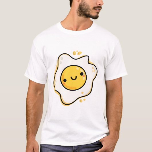 Kawaii Gebakken Ei T-shirt (Voorkant)
