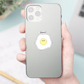 Kawaii Gebakken Ei Vinyl Sticker (Telefoon)