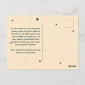 Kawaii geboortekaart uitnodiging voor een puppy (Achterkant)