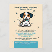 Kawaii geboortekaart uitnodiging voor een puppy (Voorkant)