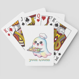 Kawaii Geest Chef Met Kerstkoekjes Pokerkaarten