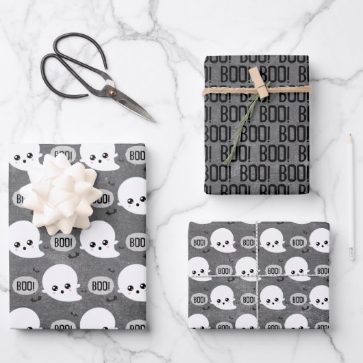 Kawaii Geest Halloween Inpakpapier Vel (Voorkant)