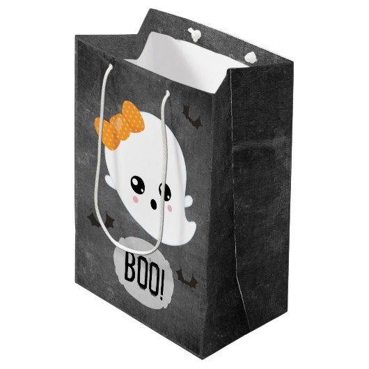 Kawaii Geest Halloween Medium Cadeauzakje (Voorkant Gekanteld)