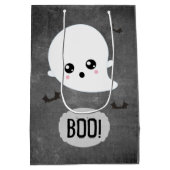 Kawaii Geest Halloween Medium Cadeauzakje (Achterkant)