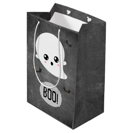 Kawaii Geest Halloween Medium Cadeauzakje (Achterkant Gekanteld)