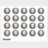 Kawaii Geest Halloween Ronde Sticker (Vel)
