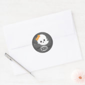 Kawaii Geest Halloween Ronde Sticker (Envelop)