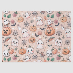 Kawaii Geest Pompoen Halloween Oranje Patroon Tissuepapier