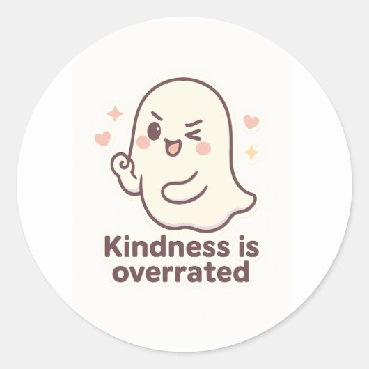 Kawaii Geest Sticker | Cute Halloween Sticker (Voorkant)