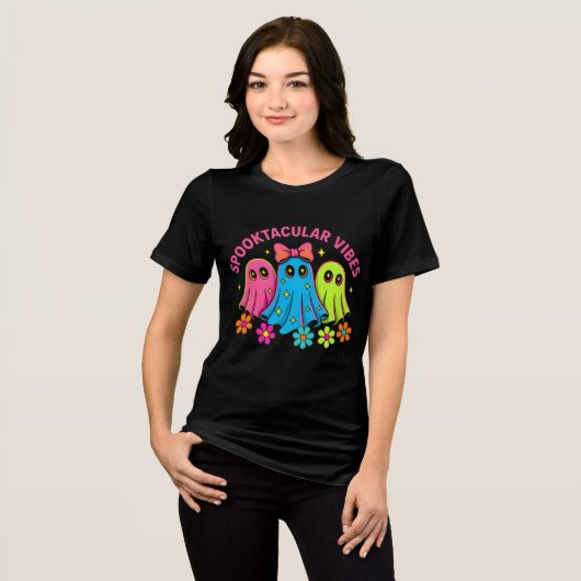 kawaii geesten Tri-Blend shirt (Voorkant volledig)