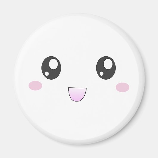 Kawaii gelukkig gezicht magneet (Voorkant)