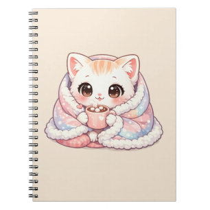 Kawaii Gezellige Cacaokitty – Knuffel Pastelkleuri Notitieboek