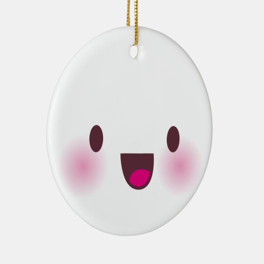 Kawaii-gezicht Keramisch Ornament (Rechts)