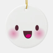 Kawaii-gezicht Keramisch Ornament (Voorkant)