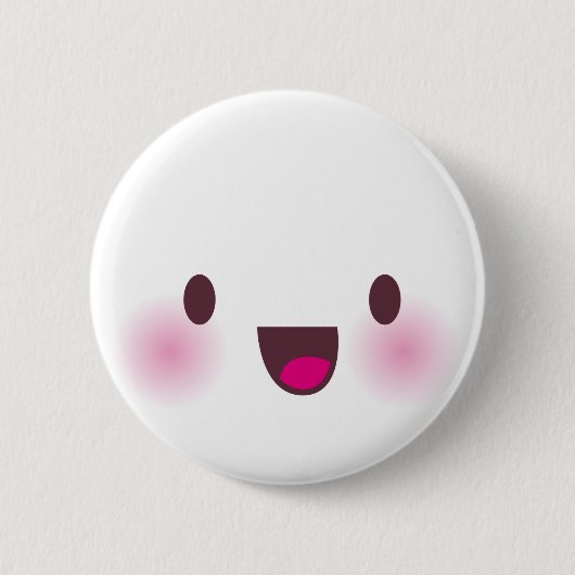 Kawaii gezicht ronde button 5,7 cm (Voorkant)