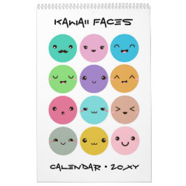Kawaii Gezichten Kinderen Kalender