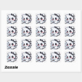 Kawaii Ghost 01 Vierkante Sticker (Vel)