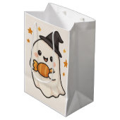 Kawaii Ghost beroemd gemaakt door Halloween Snoep Medium Cadeauzakje (Voorkant Gekanteld)