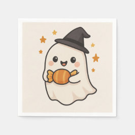 Kawaii Ghost beroemd gemaakt door Halloween Snoep Servet