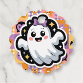 Kawaii Ghost Blanket – Schattigee Patchwork Cartoo Bedankjes Labels (Achterkant)