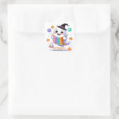 Kawaii Ghost Breien Sticker - Schattigee Halloween (Tas)