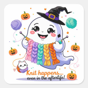 Kawaii Ghost Breien Sticker - Schattigee Halloween