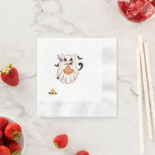 Kawaii Ghost Cat Halloween servetten - Schattige S (Insitu)