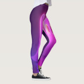 Kawaii Ghost Couple - Neon Love Spirits Leggings (Rechts)