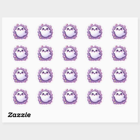 Kawaii Ghost Craft Sticker Pastel Halloween Cutie (Vel)